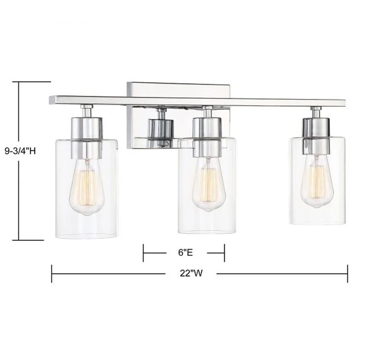 Lambert Three-Light Bathroom Vanity Fixture - Frankwebs