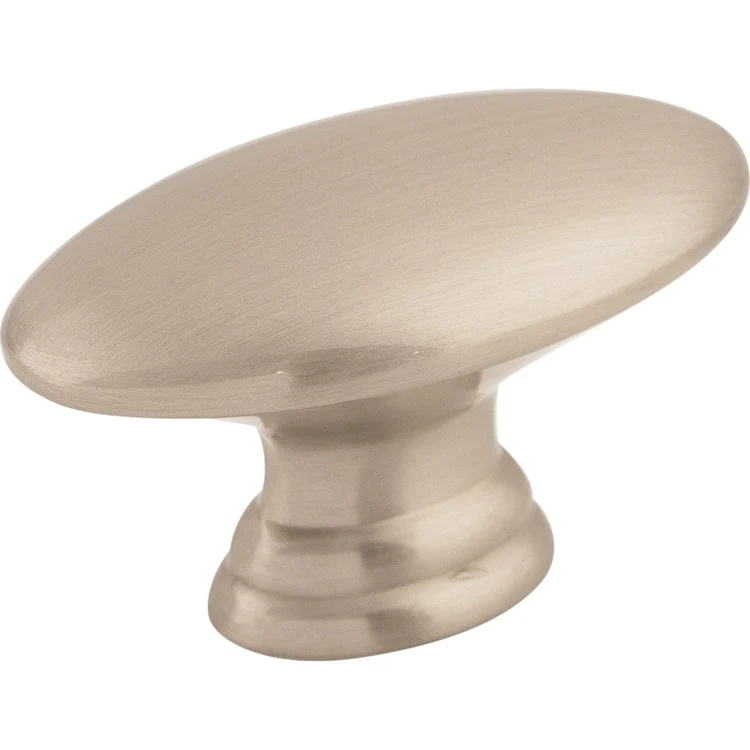 Knob Nouveau Flat Oval for Decorative Hardware Brushed Satin Nickel Zinc Alloy 1-1/2 Inch 7/8 Inch Extension - Frankwebs