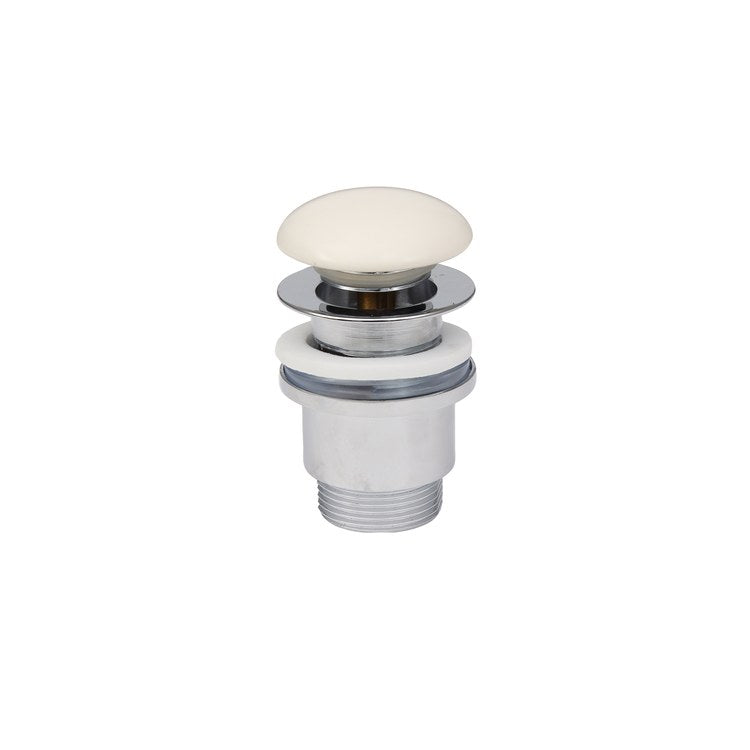 Pop-Up Drain Ceramic 9 x 6 x 10 Inch Cream Brass for Sinks with 2 Inch Maximum Thickness - Frankwebs