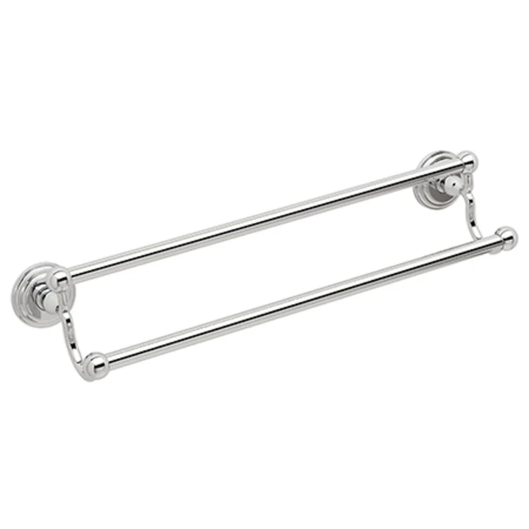 Towel Bar Chelsea 32 Inch Double Polished Chrome Brass 5-1/4 Inch Extension from Wall - Frankwebs