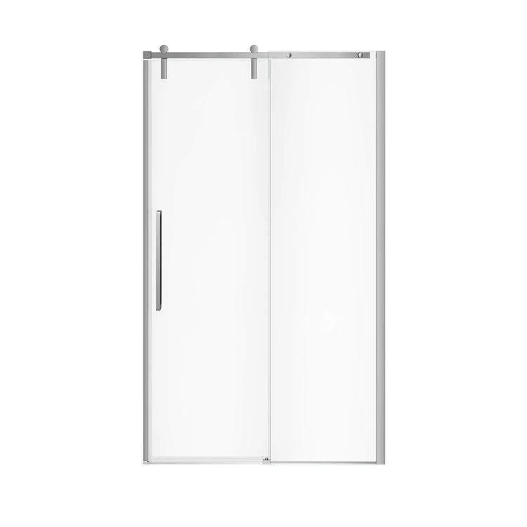 Return Panel Nebula Tempered Glass 46-1/2 x 78-3/4 Inch Brushed Nickel - Frankwebs