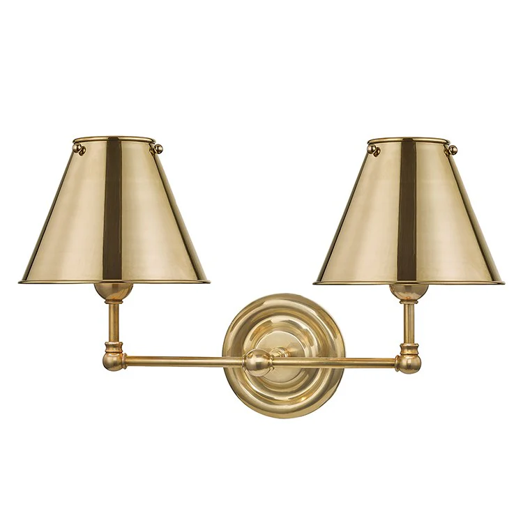 Classic No.1 Two-Light Wall Sconce with Metal Shade by Mark D. Sikes - Frankwebs