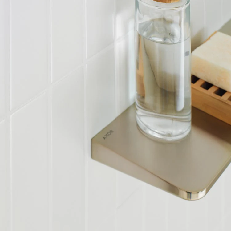 Shelf Universal Circular Wall Mount Brushed Gold Optic 16 Inch Metal - Frankwebs