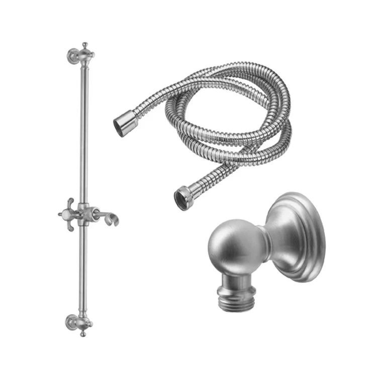 Slide Bar Salinas Cross Handle with Line Base Wall Supply and Hose 26-3/4 Inch Polished Chrome Brass Wall Mount - Frankwebs