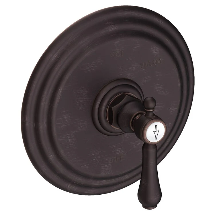 Pressure Balance Valve Trim Chesterfield Round 1 Lever Antique Brass ADA Depth 3-2/3 Inch - Frankwebs