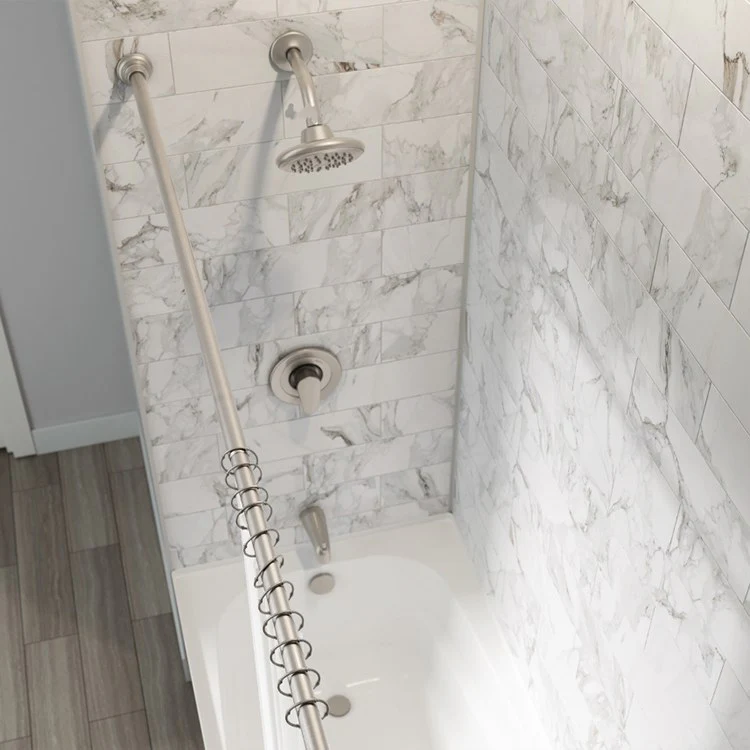 Decorative Adjustable Tension Stainless Steel Shower Rod - Frankwebs