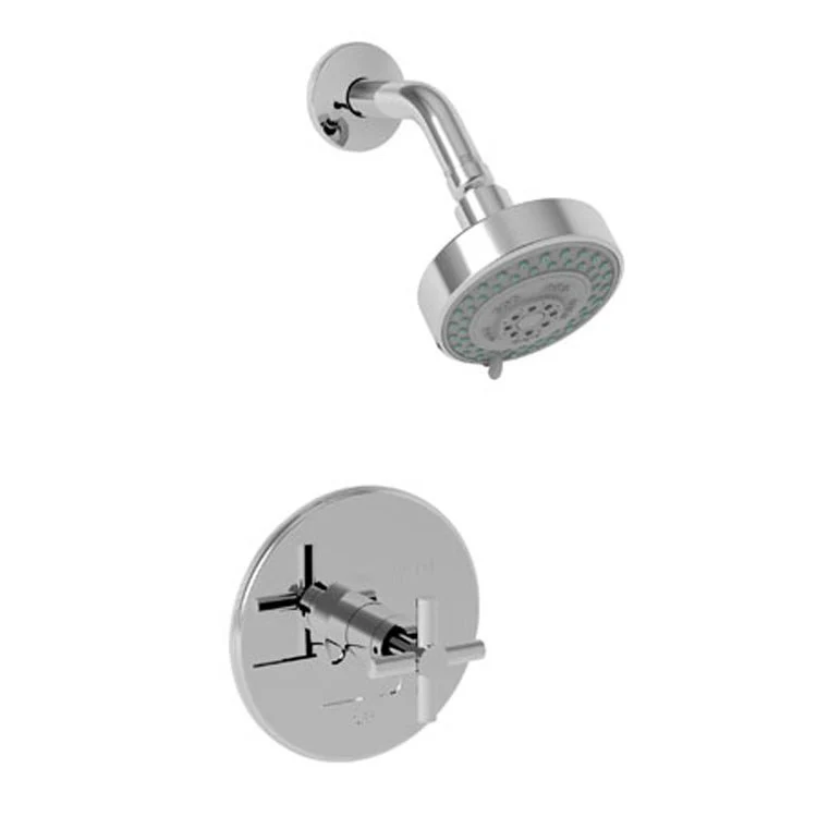 East Square Pressure Balance Shower Trim with Lever Handle - Satin Gold PVD - Frankwebs