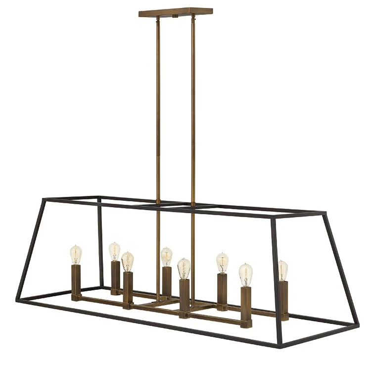 Fulton Eight-Light Stem-Hung Linear Chandelier - Frankwebs