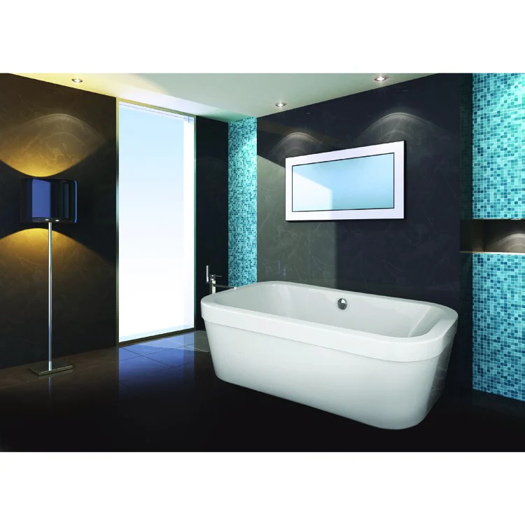 Soaking Tub Designer Collection Elizabeth 72 x 40 Inch Freestanding Tub Only Center Biscuit Acrylic - Frankwebs