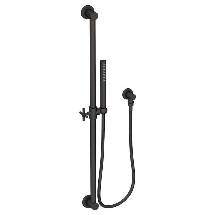 Handshower Set Tub and Shower Slidebar with Cross Handle Polished Gold PVD 1 Function 1.8 Gallons per Minute - Frankwebs