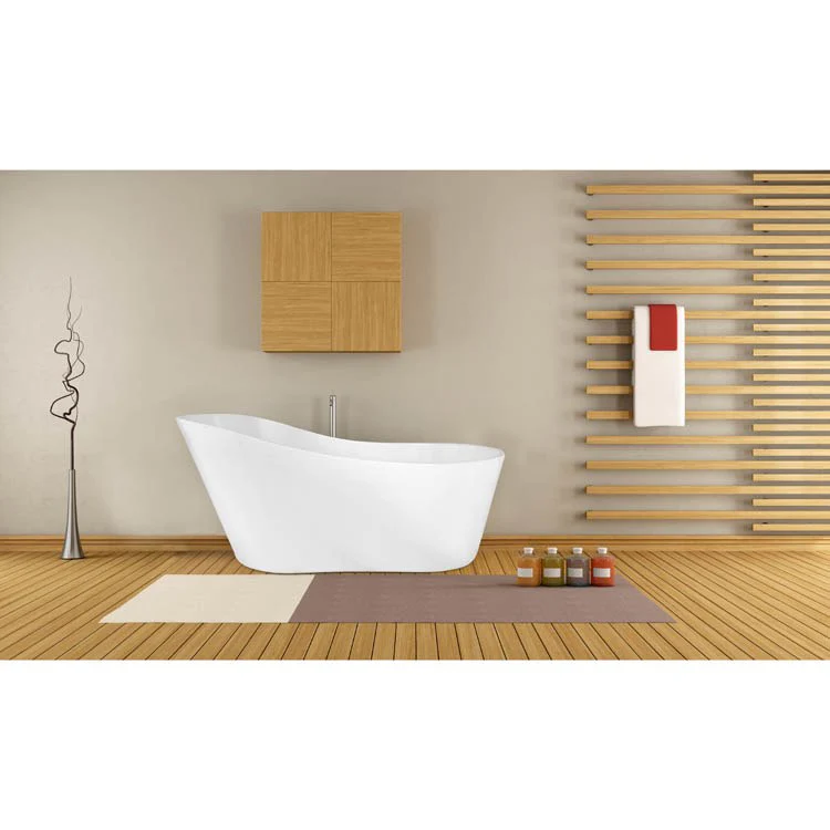 Soaking Tub Metro Collection Rodeo 61 x 32 Inch Freestanding Tub Only End White Hydroluxe SS - Frankwebs