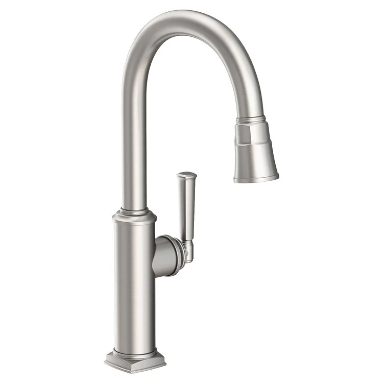 Kitchen Faucet Zemora 1 Lever ADA Antique Nickel Pull Down Spout Height 10-4/9 Inch 1.8 Gallons per Minute - Frankwebs