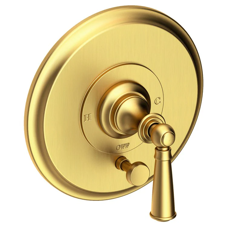 Sutton Pressure Balance Tub/Shower Valve Trim Only with Lever Handle - Satin Brass PVD - Frankwebs