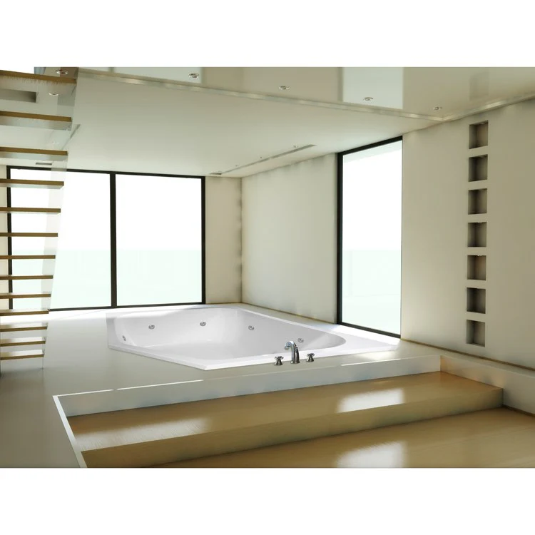 Soaking Tub Designer Collection Katarina 69 x 69 Inch Tub Only End White Acrylic - Frankwebs
