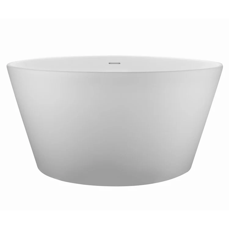 Soaking Tub Halo 52 x 52 Inch Freestanding/Undermount Center White Matte Sculpturestone 121 Gallons 25 Inch - Frankwebs