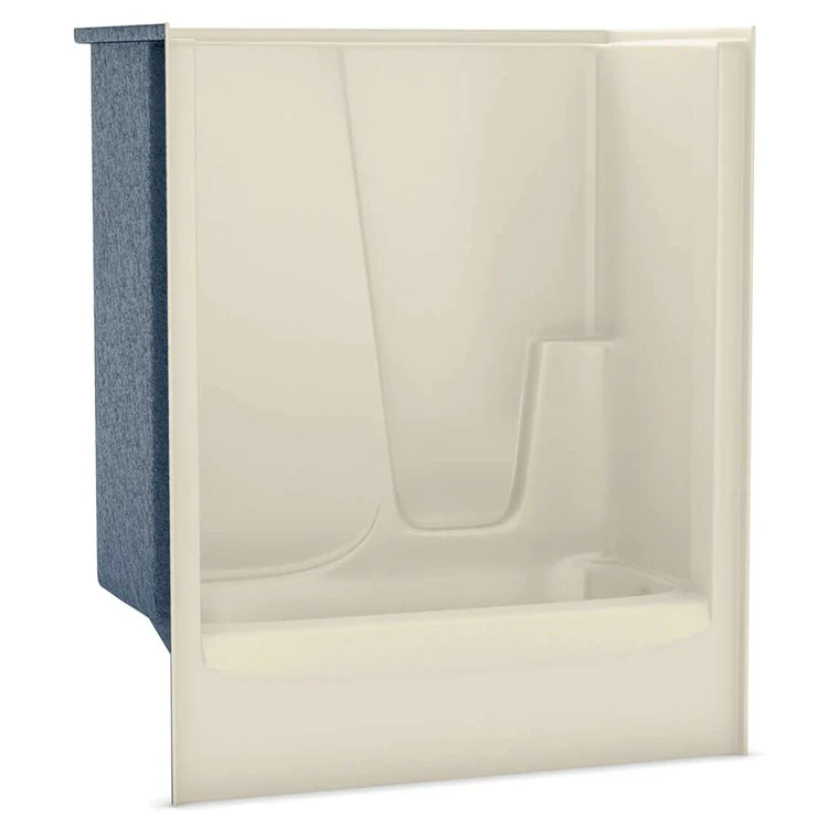 Tub and Shower Module 60 x 33 x 72 Inch AcrylX Right Drain Bone - Frankwebs