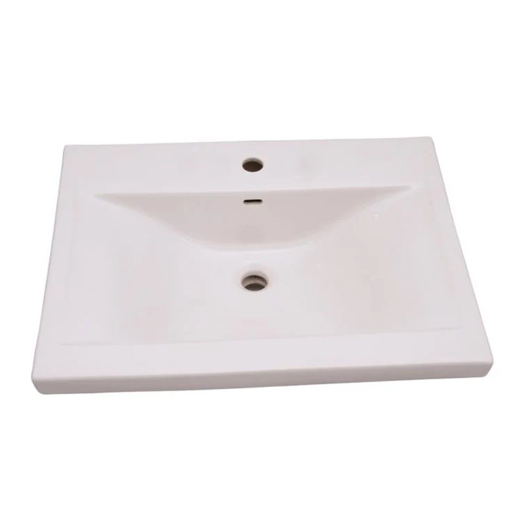 Pedestal Top Mistral 650 25-5/8 Inch White Vitreous China Rectangle - Frankwebs