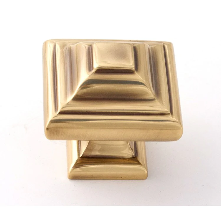Knob Geometric Square Polished Chrome Brass 1-1/4 Inch 1-1/4 Inch 3/4 Inch - Frankwebs