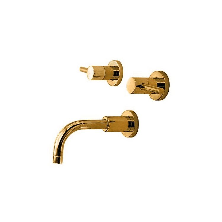 Tub Filler East Linear Wall Mount 7-7/8 Inch Spread 2 Lever ADA Fixed Antique Copper Brass - Frankwebs