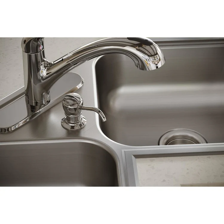 Kitchen Sink Dayton 32 x 32 Inch Double Bowl Equal Corner 4 Hole Elite Satin Corner - Frankwebs