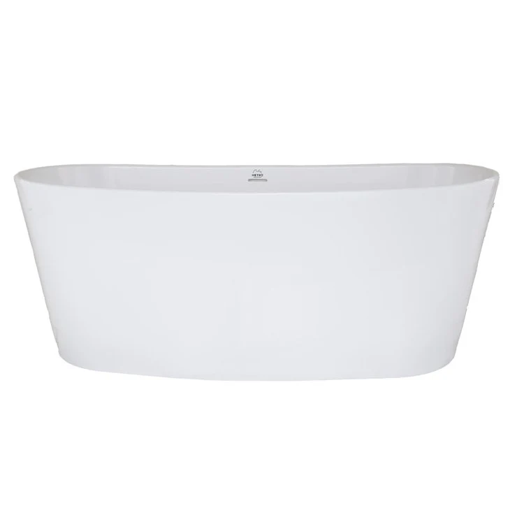 Soaking Tub Metro Collection Biscayne 64 x 31 Inch Freestanding Tub Only Center Almond Hydroluxe SS - Frankwebs