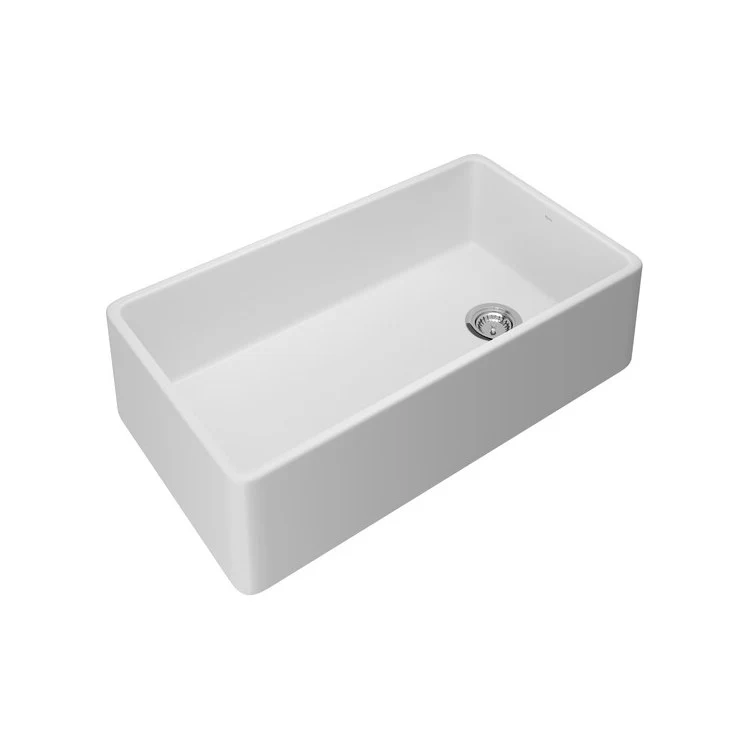 Kitchen Sink Allia 36 Inch Single Bowl Apron Front 1 Hole White Rectangle - Frankwebs