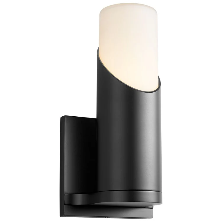Ellipse Single-Light Wall Sconce with Glass Shade - Black - Frankwebs