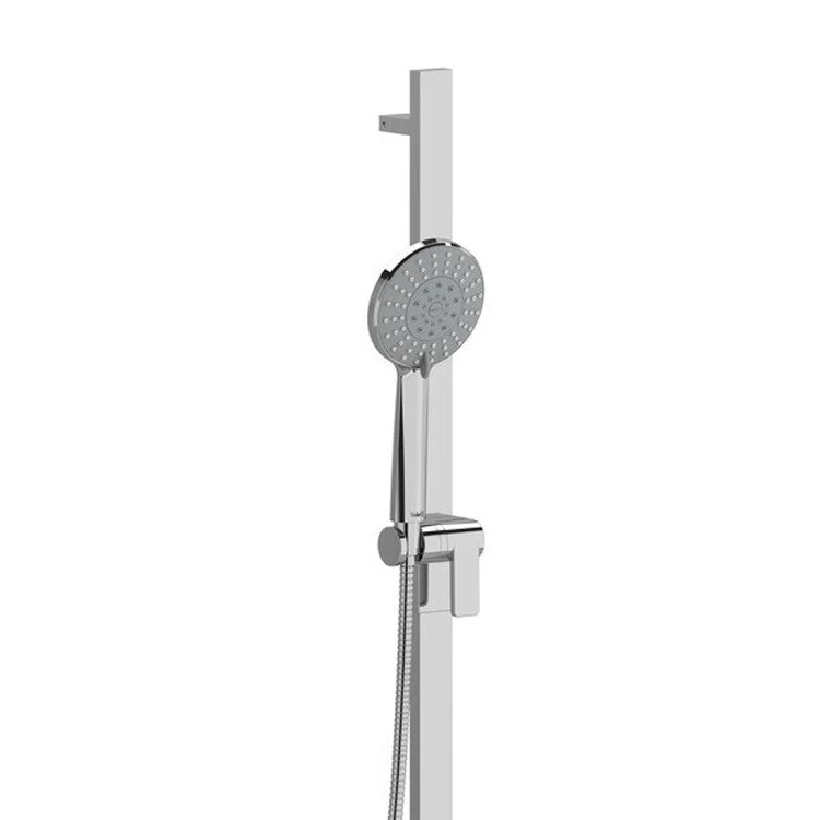 Handshower Set Round 3-Jet Chrome 3 Function 2.0 Gallons per Minute 32 Inch Slide Bar - Frankwebs