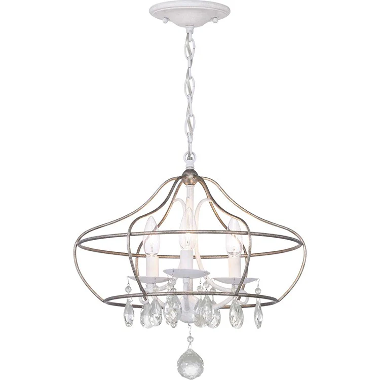 Fleurette Three-Light Convertible Semi-Flush Mount Ceiling Fixture/Pendant - Frankwebs