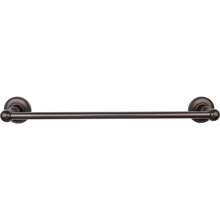 Towel Bar Edwardian Bath 18 Inch Single Beaded Backplate Oil Rubbed Bronze Zinc Alloy 3-3/8 Inch for Bath Hardware - Frankwebs