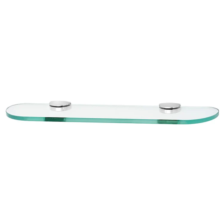 Shelf Euro Bath with Brackets Polished Brass 18 Inch Brass/Glass - Frankwebs