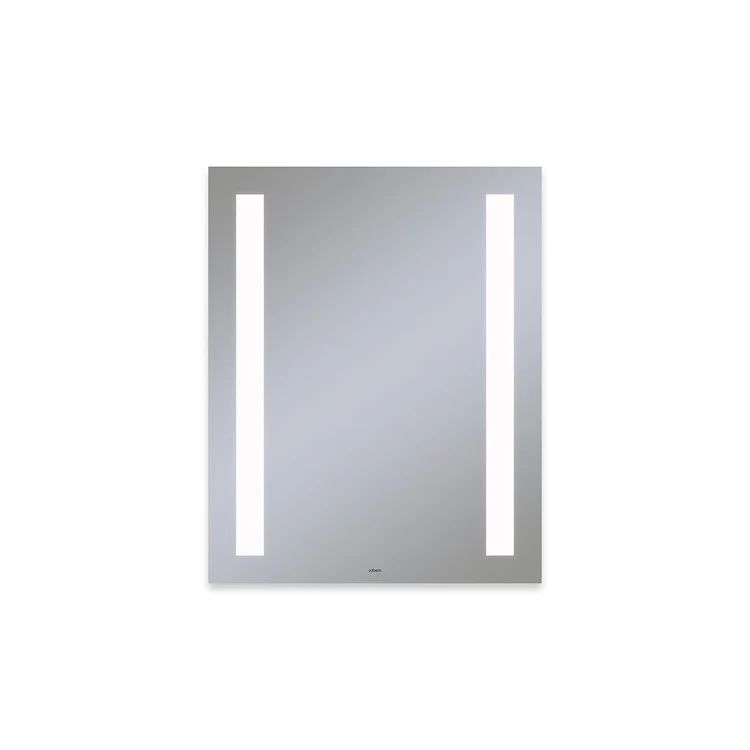 Bathroom Mirror Vitality Column Light Pattern Rectangular 24W x 30H Inch Wall Mount Defogger Included and Color Temperature 4000 Kelvin Cool White Light - Frankwebs