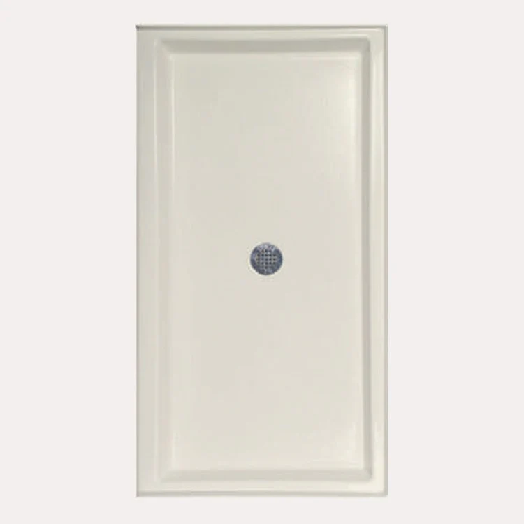Shower Base Rectangular Almond 60 x 34 Inch Gelcoat Standard Polished Chrome Drain Included - Frankwebs