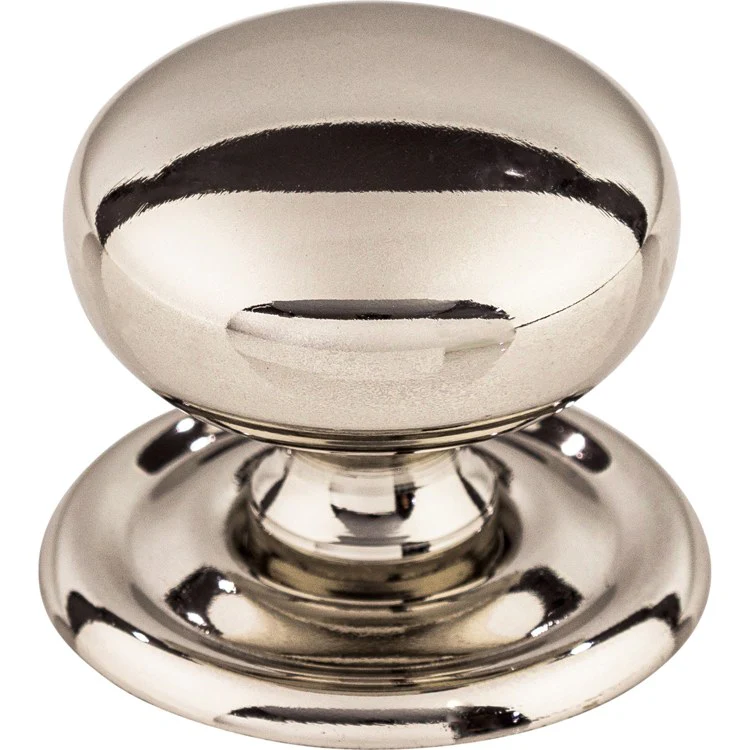 Knob Asbury Victoria Round Polished Nickel Zinc Alloy 1-1/4 x 1-1/4 x 1-1/4 Inch 1-1/4 Inch - Frankwebs