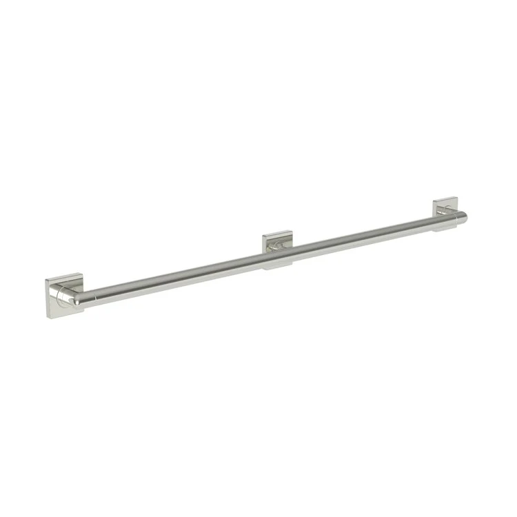 Grab Bar Secant 42 Inch 3 Post Square Plate Matte White ADA Wall Mount Brass - Frankwebs