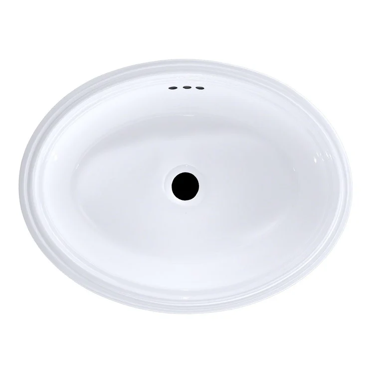 Lavatory Sink Dartmouth Undercounter 19-1/4 x 14-7/8 Inch Oval ADA Cotton - Frankwebs