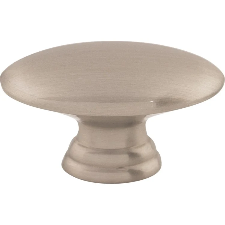 Knob Nouveau Flat Oval for Decorative Hardware Brushed Satin Nickel Zinc Alloy 1-1/2 Inch 7/8 Inch Extension - Frankwebs