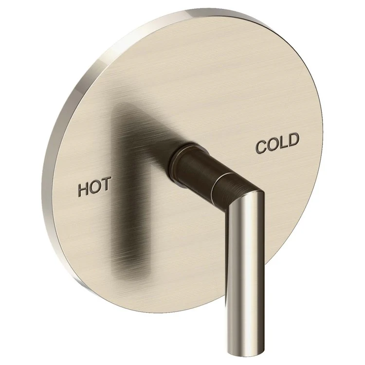 Pressure Balance Valve Trim Pavani Round 1 Lever Midnight Chrome ADA Depth 2-4/5 Inch - Frankwebs