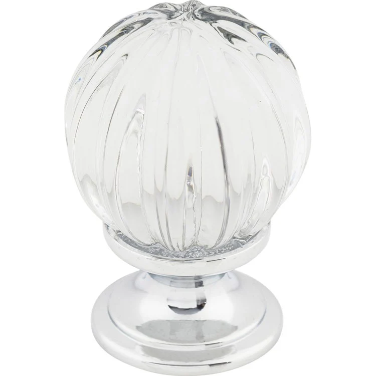 Knob Crystal Clear Melon for Decorative Hardware Brushed Satin Nickel Brass 1-1/8 Inch 1-11/16 Inch - Frankwebs