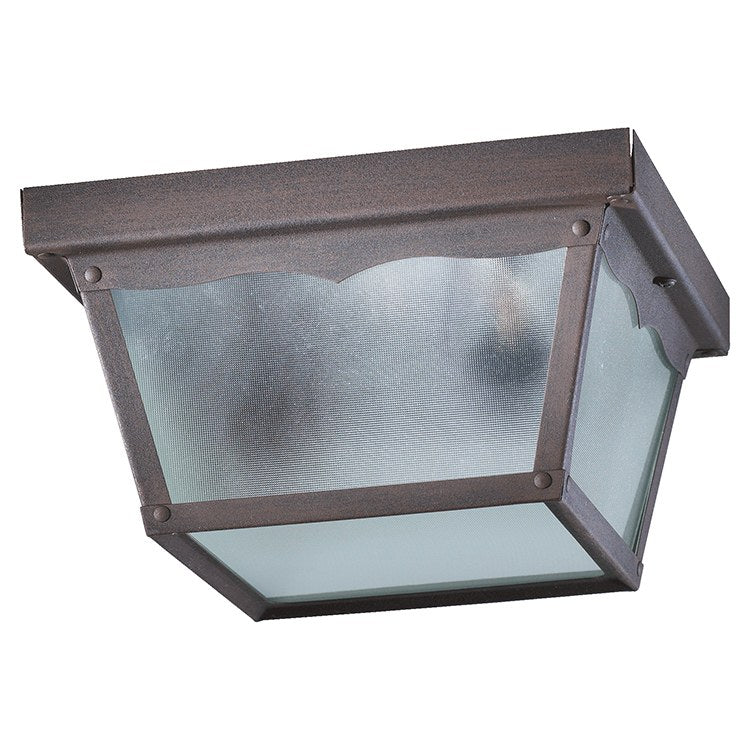 Signature Cage Two-Light Outdoor Flush Mount Ceiling Fixture - Frankwebs