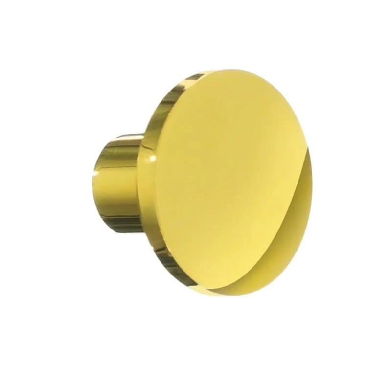 Knob Round for Cabinet Polished Brass Zinc 3/4 x 1-1/16 x 1-1/16 Inch - Frankwebs