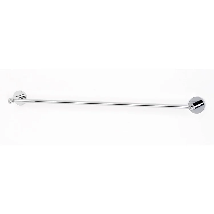 Towel Bar Contemporary I Crystal Bath 24 Inch Polished Chrome Brass 2-3/8 Inch - Frankwebs