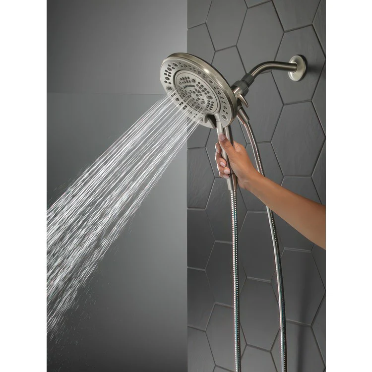 Handshower Combination Universal Showering Components In2ition 2-In-1 Satin Nickel 7 Function 1.75 Gallons per Minute - Frankwebs