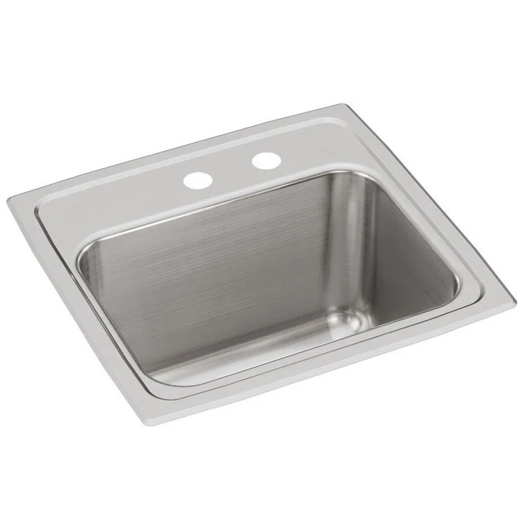 Kitchen Sink Lustertone Classic 17 x 16 Inch Single Bowl MR2 Hole Lustrous Satin Drop-In - Frankwebs