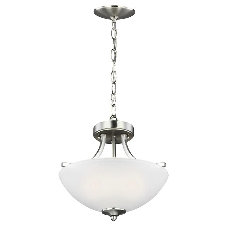 Geary Two-Light Small Convertible Semi-Flush Mount Ceiling Fixture/Pendant - Frankwebs