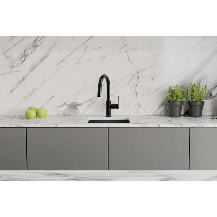 Bar Faucet Avado Deck Mount 1 Lever ADA Matte Black Spout Type Pull Down - Frankwebs