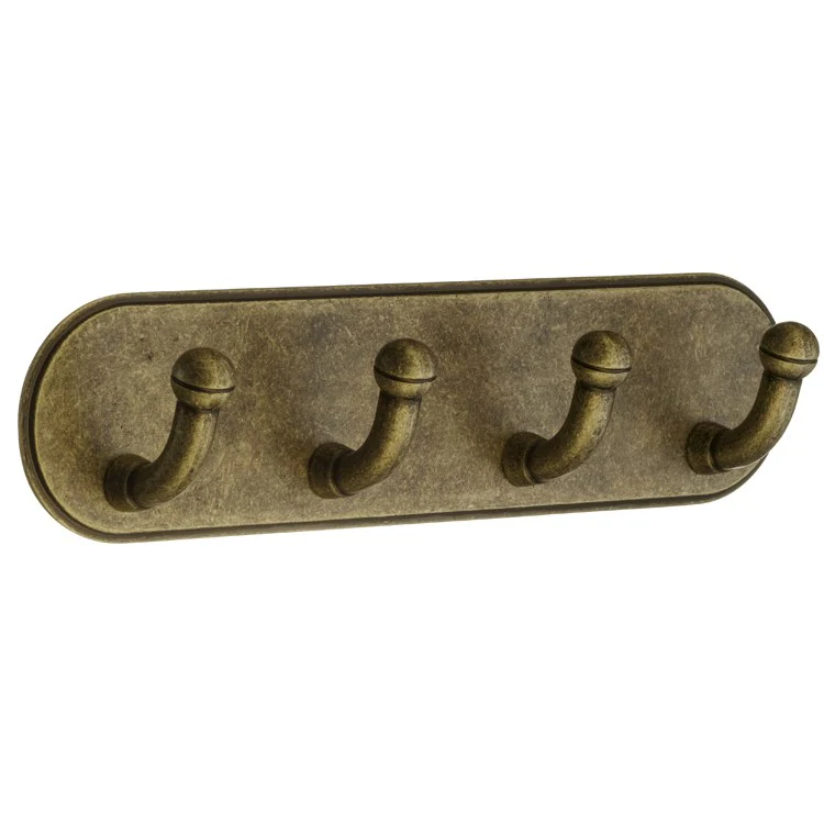 Coat Rack 4 Hook 1-1/8 x 3/4 x 2-7/8 Inch Antique Metal - Frankwebs