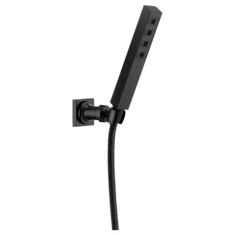 Handshower Universal Showering Components with H2Okinetic Matte Black 1 Function Adjustable Wall Mount - Frankwebs
