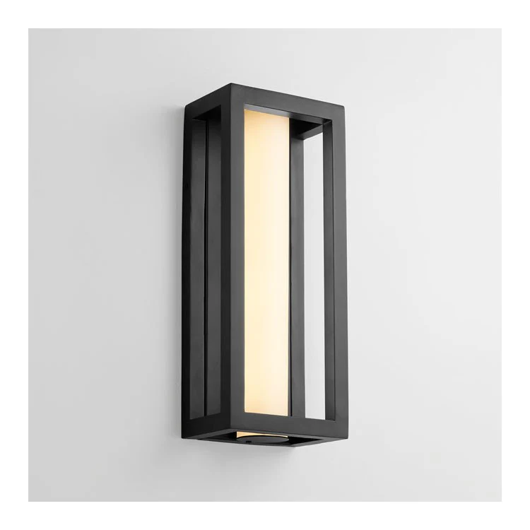 Aperto Single-Light Medium Outdoor Wall Sconce - Black - Frankwebs