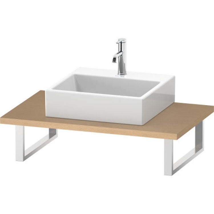 Lavatory Console L-Cube Brushed Oak Single Basin 31-1/2 x 21-5/8 Inch 1-1/8 Inch - Frankwebs